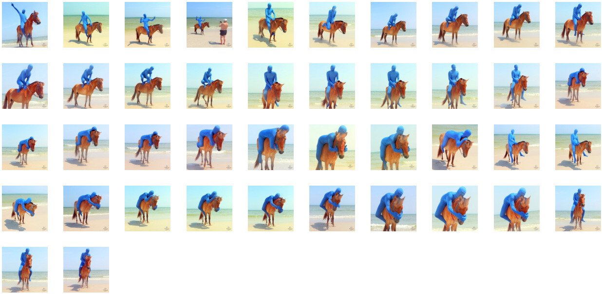 Blue Zentai Riding Bareback on Golden Pony, Part 3 - Riding.Vision