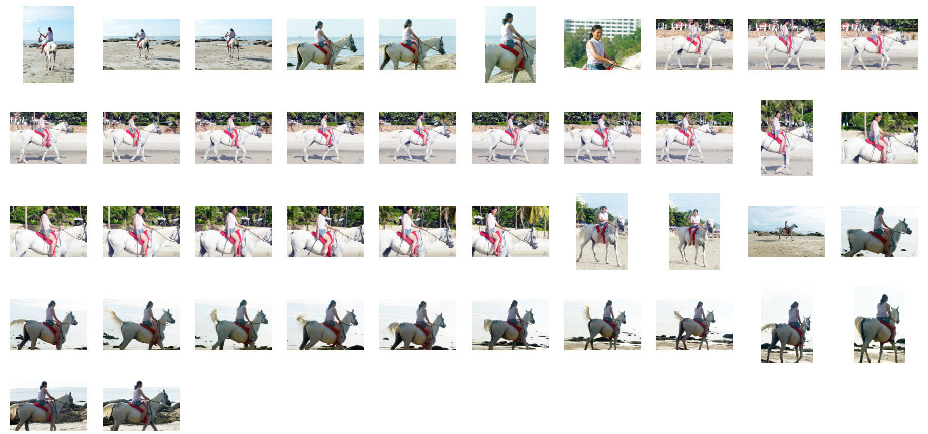 Nam in Hotpants Riding with Bareback Pad on White Arabian Horse, Part 3 - Riding.Vision
