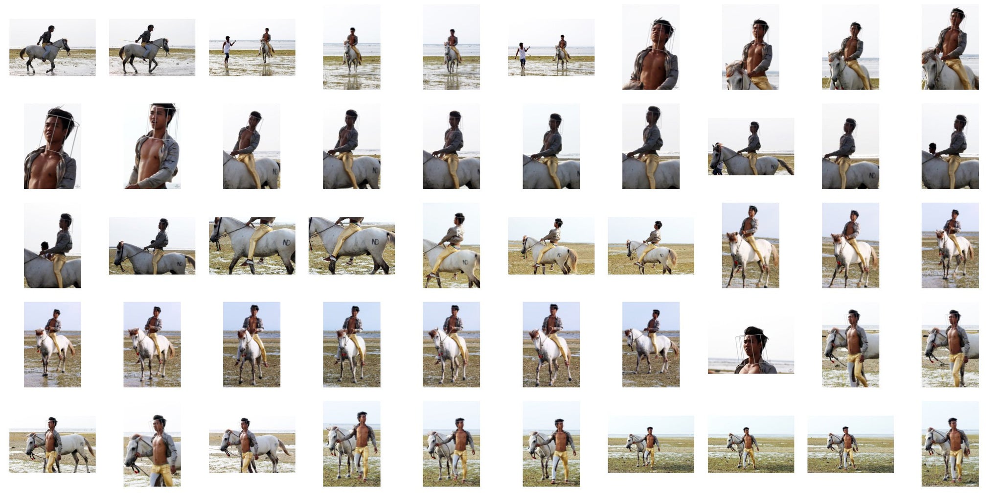Intan in Bipolar Jodhpurs Riding Bareback on White Pony, Part 4 - Riding.Vision