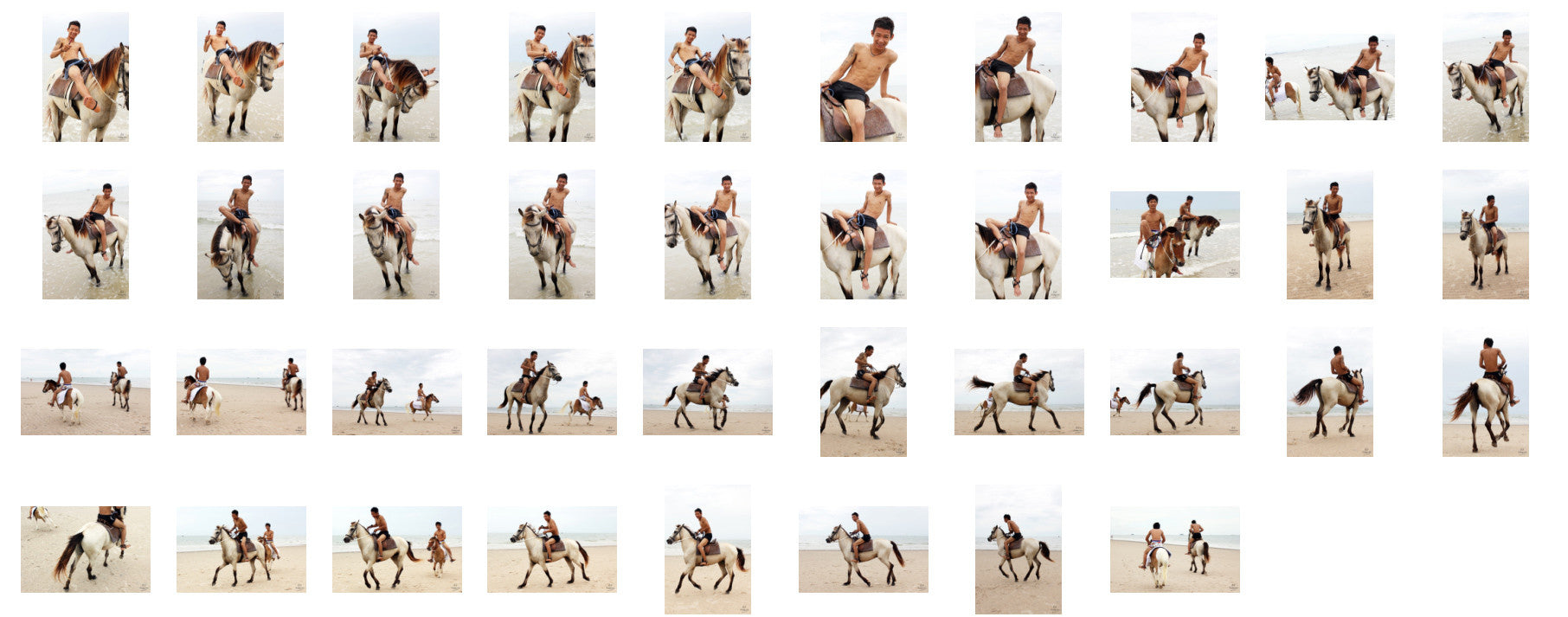 Thaksin in Black Spandex Riding with Saddle on Buckskin Horse, Part 4 - Riding.Vision
