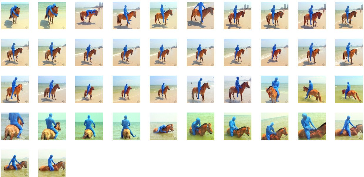 Blue Zentai Riding Bareback on Golden Pony, Part 4 - Riding.Vision
