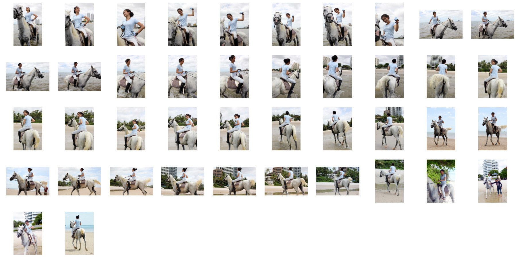 Som in Jodhpurs Riding with Saddle on White Arabian Horse, Part 5 - Riding.Vision