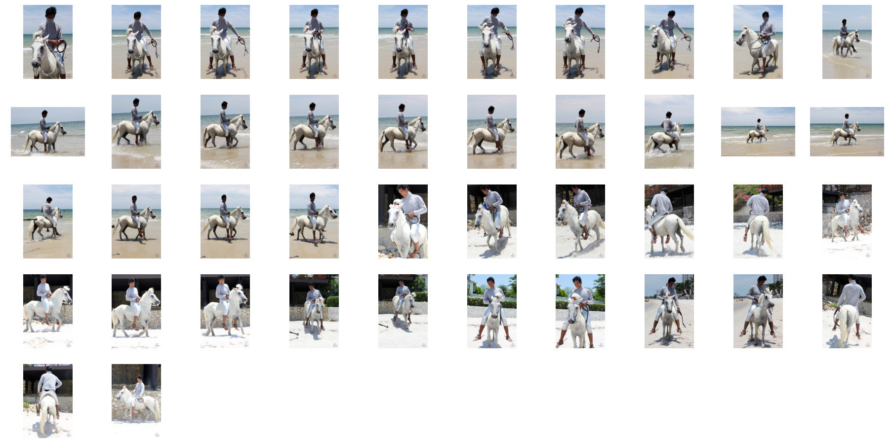 Leon in Silver Leggings and Netshirt Riding Bareback on White Pony, Part 7 - Riding.Vision